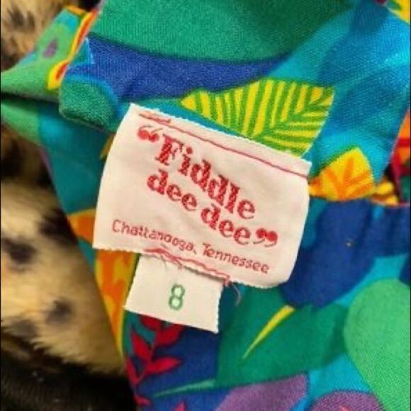 Vintage Fiddle Dee Dee Animal Print Top & Short Set sz8 - Picture 5 of 5